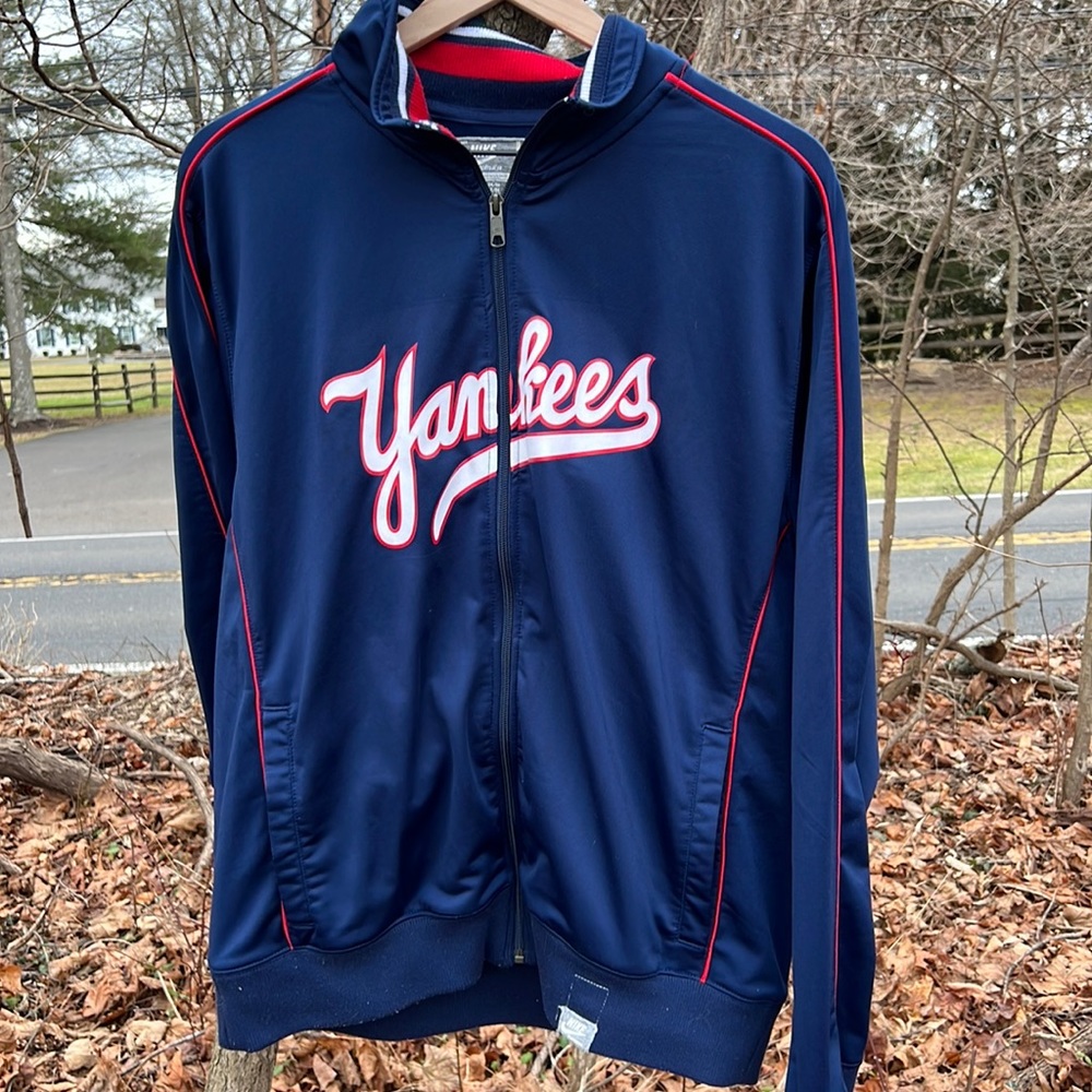 NIKE MLB New York Yankees Track Jacket Men's Cooperstown Collection Navy XL
